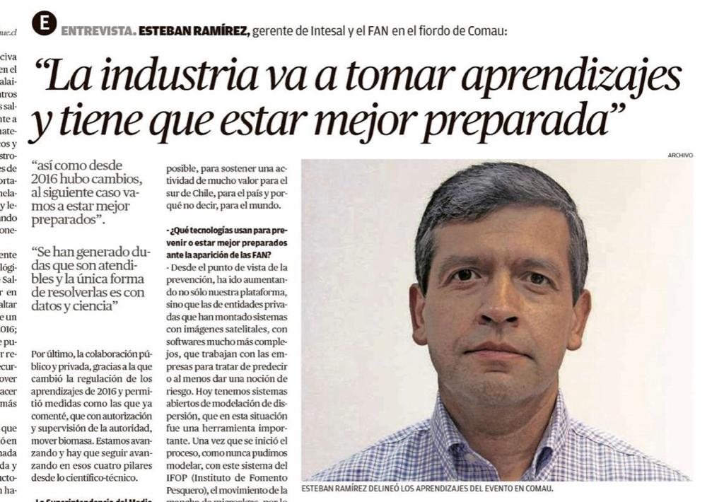 “La industria va a tomar aprendizajes y tiene que estar mejor preparada”