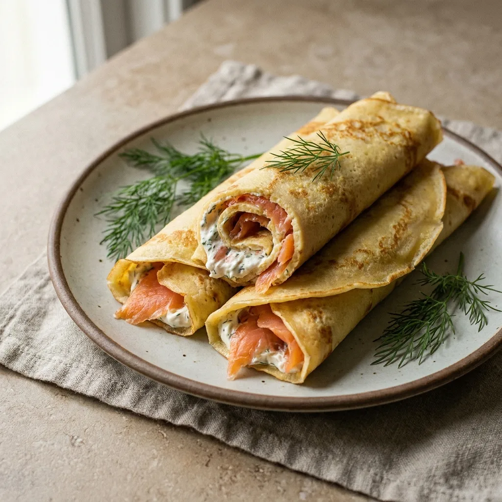 Crepes de salmón, receta de SalmonChile