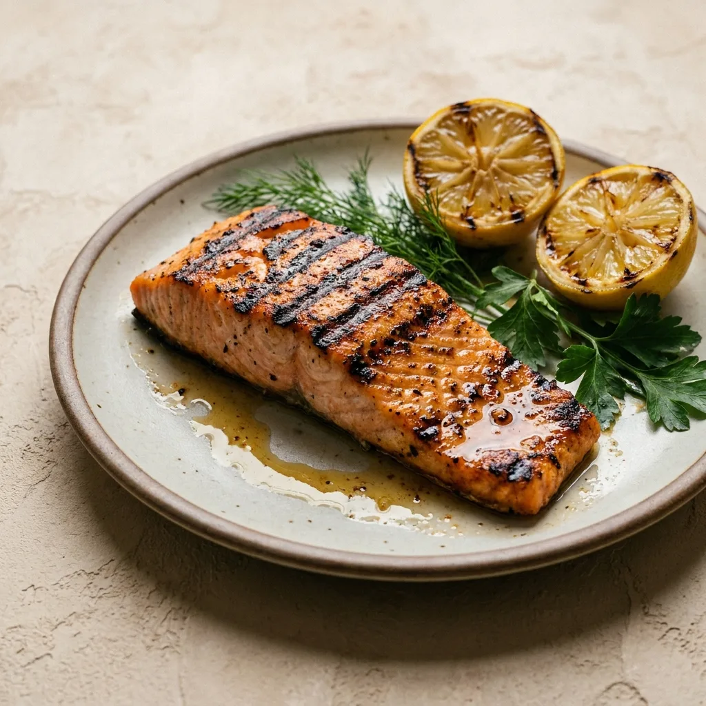 Salmón a la parrilla, receta de SalmonChile