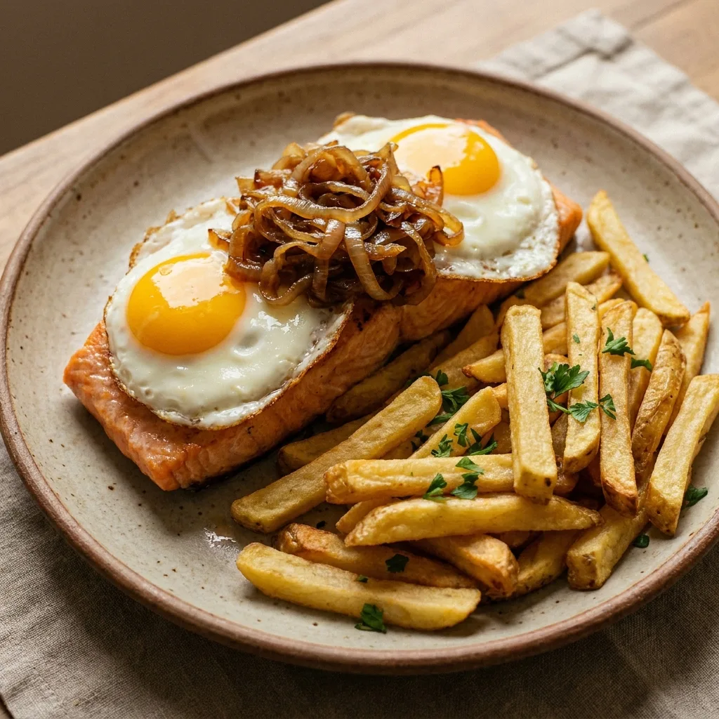 Salmón a lo pobre, receta de SalmonChile
