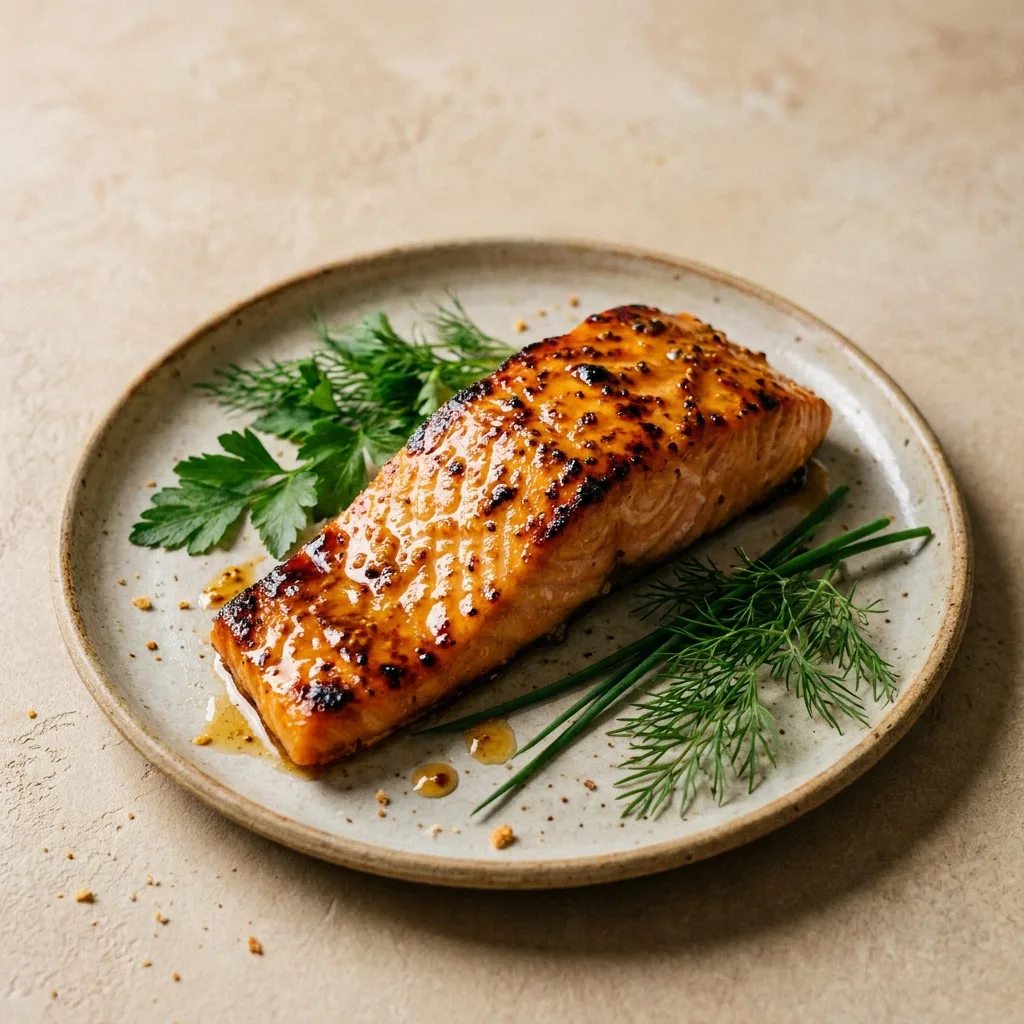 Salmón con miel y mostaza, receta de SalmonChile