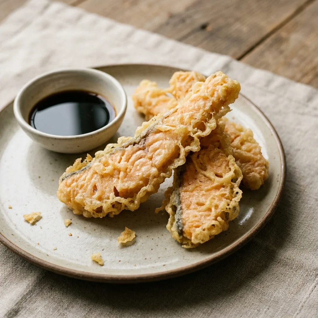 Disfruta del increíble tempura de salmón y vegetales, receta de SalmonChile